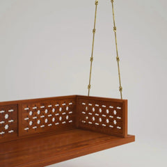 Solid Wooden Brown 2 Seater Swing
