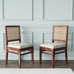 6-Seater Solid Wood Dining Table Set with Chair