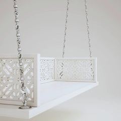 Solid Wooden White Swing