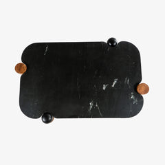 Noto Marble-Top Wooden Coffee Table