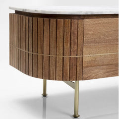 Tatvaacasa Solid Wood TV Unit | Marble Top