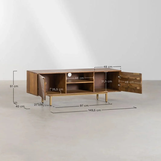 Mango Wood TV Stand (Solid Wood)