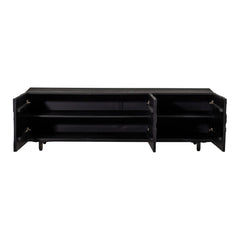 Handicraft TV Cabinet Counter (Black Wood )