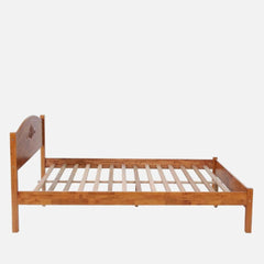 Solid Wooden Plain Bed