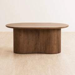 Tatvaacasa Wooden Walnut Finish Coffee Table