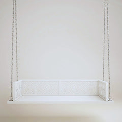 Solid Wooden White Swing