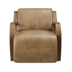 Tatvaacasa Modern Leather Accent Armchair