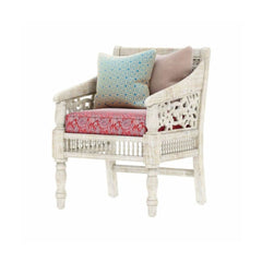 Solid Wood Hand Carved 4 Piece Living Sofa Set