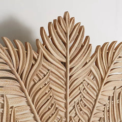 Carved Wooden Bed | Handcrafted Frond Bed