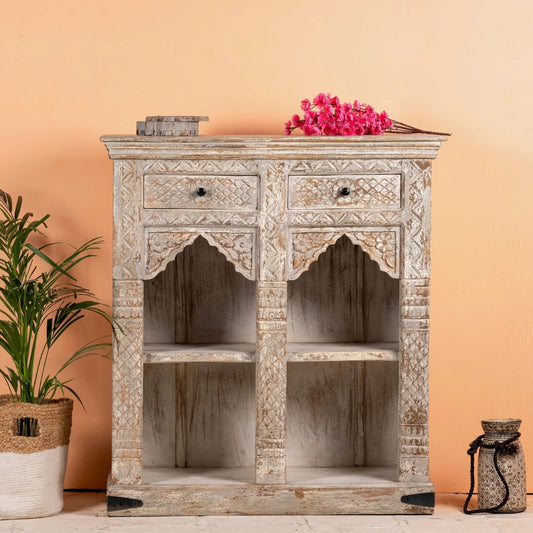 Wooden Handcarved Bookshelf