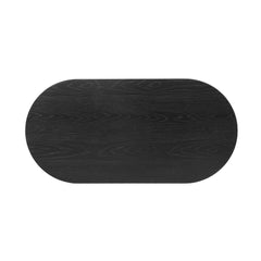 Tatvaacasa 47" Oval Coffee Table in Black