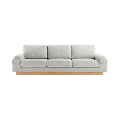 Tatvaacasa Upholstered Fabric Sofa in Light Gray