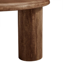 Tatvaacasa Round Mango Wood Coffee Table in Black