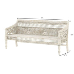 Solid Wood Hand Carved 4 Piece Living Sofa Set