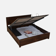 Sheesham Wood Hydraulic Storage Beds