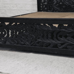 Handcrafted Indian Mango Wood Canopy Bed