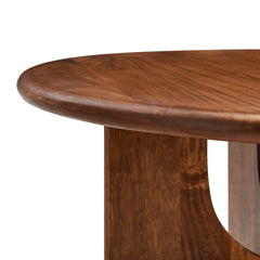 Tatvaacasa Round 34" Coffee Table in Walnut