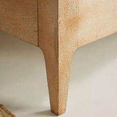 Carved Wooden Bed | Handcrafted Frond Bed