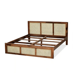 Rattan Solid Sheesham Wood Cane Bed