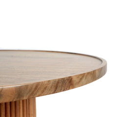 Tatvaacasa Luxury Wooden Round Coffee Table