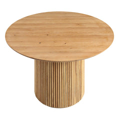 Linea Casa Round Pedestal Dining Table, Oak
