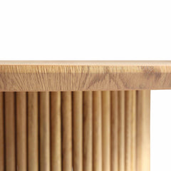 Linea Casa Round Pedestal Dining Table, Oak