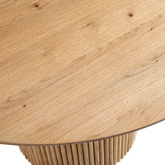 Linea Casa Round Pedestal Dining Table, Oak