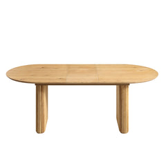 Linea Casa Oval 6-8 Seater Extending Oak Pedestal Dining Table, Oak