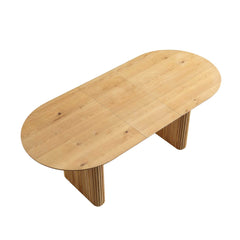 Linea Casa Oval 6-8 Seater Extending Oak Pedestal Dining Table, Oak