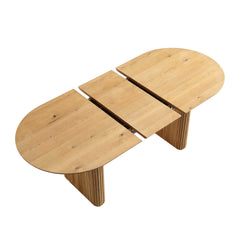 Linea Casa Oval 6-8 Seater Extending Oak Pedestal Dining Table, Oak