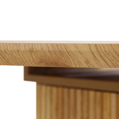 Linea Casa Oval 6-8 Seater Extending Oak Pedestal Dining Table, Oak