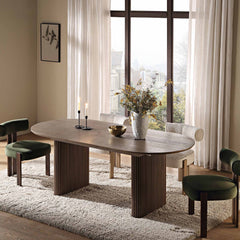 Linea Casa Round 4-6 Seater Extending Oak Pedestal Dining Table, Sage Green