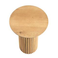 Linea Casa Oak Round Side Table, Oak