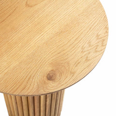 Linea Casa Oak Round Side Table, Oak