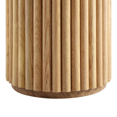 Linea Casa Oak Round Side Table, Oak