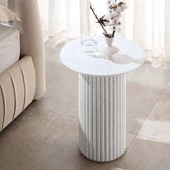 Linea Casa Oak Round Side Table, Oak
