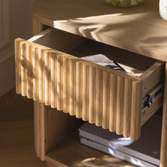 Linea Casa 1-Drawer Bedside Table, Oak