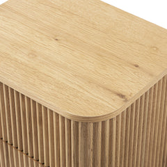 Linea Casa 2-Drawer Bedside Table, Oak