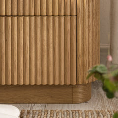 Linea Casa 2-Drawer Bedside Table, Oak