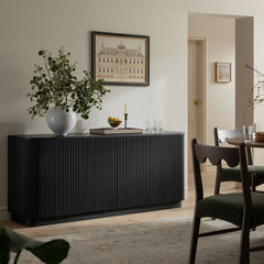 Linea Casa Large 4-Door Sideboard, Black