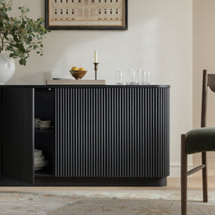 Linea Casa Large 4-Door Sideboard, Black