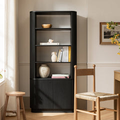 Linea Casa Bookcase with Cabinet, Oak