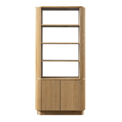 Linea Casa Bookcase with Cabinet, Oak