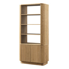 Linea Casa Bookcase with Cabinet, Oak