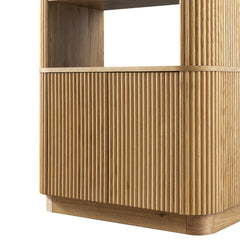 Linea Casa Bookcase with Cabinet, Oak