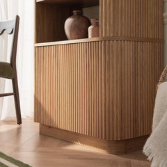 Linea Casa Bookcase with Cabinet, Oak