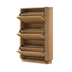 Linea Casa 3-Door Shoe Storage Cabinet, Oak