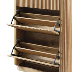 Linea Casa 3-Door Shoe Storage Cabinet, Oak