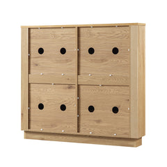 Linea Casa 4-Door Shoe Storage Cabinet, Oak