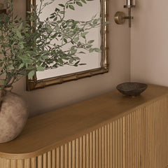 Linea Casa 4-Door Shoe Storage Cabinet, Oak